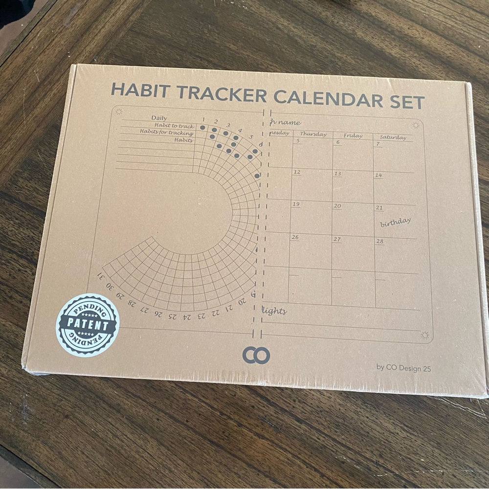 Acrylic Habit Tracker and Calendar Set by CO Design